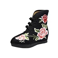 Women and Ladies The Frog Embroidery Short Ankle Boots Shoe