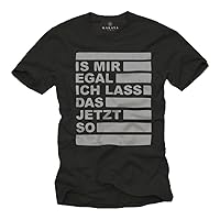 MAKAYA Men's T-Shirt with Funny Slogan in German