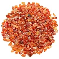Presents Carnelian Natural Gemstones Chips Crystal Stones Pebble Irregular Shaped Reiki Chips, Pack of 100 Grams by #Aport-6042