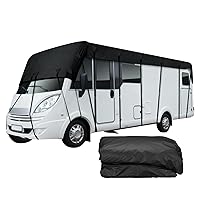 Caravan Cover 210D Oxford Cloth Weather-Resistant RV Caravan Roof Cover, 21x10 Ft Foldable Motorhome Roof Cover Tarpaulin Protection Universal Fit for RV Travel Car Automobile Supplies
