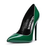 Castamere Womens High Heel Pumps Slip-on Pointy-Toe Elegant Stilettos Shoes 4.7Inch Heels Basic Pump