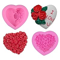 Heart Rose Mousse Silicone Mold Fondant Cake Border Chocolate Cake Decor Tools Kitchen Baking Accessories Silicone Mold For Resin Shaker