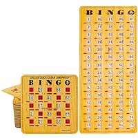 MR CHIPS Quick Clear 50 Jam Proof Bingo Cards with Sliding Windows and Master Bingo Board