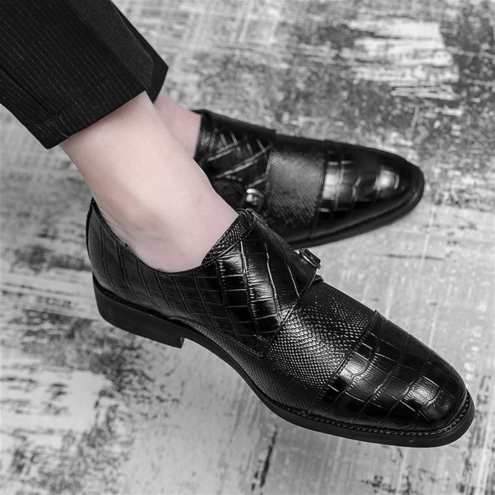 comfortlying Oxford Formal Shoes for Men Slip on Monk
