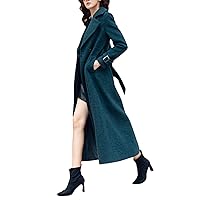 Winter Women's Thick Warm Fashion Double-breasted Super Long Cashmere Coat