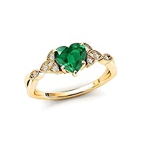 10k 14k 18k Gold 0.12cttw Moissanite Celtic Knot Gemstone Ring Heart Shaped Celtic Knot Rings Celtic Solitaire Engagement Rings for Women (2ct, 8 * 8mm)