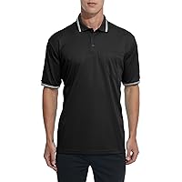 Thapower Men's Polo Referee Shirt Softball & Baseball Official Ref Shirt Umpire Jersey Costume Short Sleeve Chest Pocket
