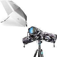 Camera Rain Cover + Reflective Umbrella：Camera Rain Cover with Photographic Reflective Umbrella