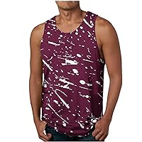 Men's Summer Workout Tank Tops Casual Fitness Shirts Round Neck Sleeveless T-Shirt Basic Workout Gym Undershirt