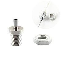10Pcs Adjustable Steel Cable Guide with 1/4IP Threaded Pipe and 1/4F Hex Nut Wire Locker Rope Fixer Safety Buckle Pendant Light Fitting Accessory DIY Hardwire Picture Hanging Wire Replacement
