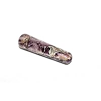 Jet Amethyst Smooth Wand 4 inch Approx. Stick Jet International Healing Spiritual Divine India A++ Crystal Therapy Geometry