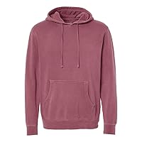 Independent Trading B22176854 Heavyweight Pigment-Dyed Hooded Sweatshirt, Pigment Maroon - Medium