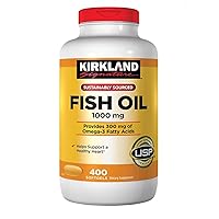 Kirk-Land Signature Fish Oil Concentrate with Omega-3 Fatty Acid，Hardiovascular Health1000 mg, 400 ct Softgels