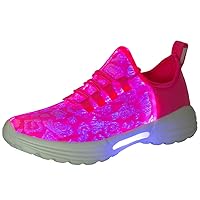 EliteShine Fiber Optic Light Up Flashing Shoes Fashion Party Sneaker