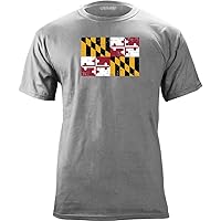 Classic Distressed Maryland State Flag Vintage T-Shirt