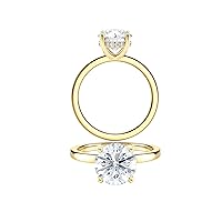 Diamond Wish IGI Certified 2 Carat Lab Grown Diamond Hidden Ribbon Halo Engagement Ring for Women in 14k Gold (E-F, VS-SI, cttw) Wedding Anniversary Promise Ring Size 4 to 9