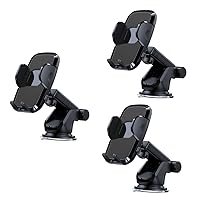 BESTOYARD 3pcs Free Console Cars Vehicle- Phone Car Universal Supplies Mount Hands Navigation Center Windshield Cell Black Cup Type Stand Multi-Function for Phones Mounted Vehicle-Mounted