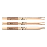 promark LA Specials Drum Sticks - 5A Drumsticks - Drum Sticks Set for Acoustic Drums or Electronic Drums - Oval Wood Tip - Hickory Drum Sticks - Consistent Weight and Pitch - 3 Pairs