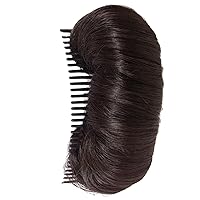 Invisible Fluffy Hair Pad, Fluffy Hair Pad for Short Long Hair Natural Hair Bump Clip for Volume DIY Heighten Hair Bump Breathable Hair Puff for Women Girls (Dark Brown)