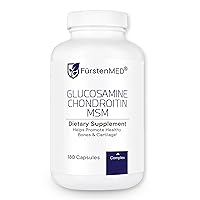 FürstenMED® Glucosamine Chondroitin MSM Supplement - Chondroitin & Glucosamine Nutritional Supplements for Bones & Normal Cartilage Health - Joint Support Supplement with Vitamin C - 180 Capsules