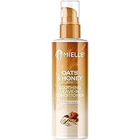 Mielle Organics Oats & Honey Soothing Leave-In Conditioner - Lightweight, Hydrating Conditioner for Natural Hair, 6 Ounce