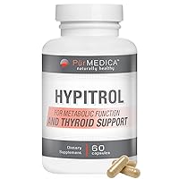 Hypitrol Thyroid Support Supplement - 15-in-1 Natural Formula for Metabolic Function and Thyroid Support for Women and Men - 60ct Iodine Supplement for Thyroid Support, Gluten-Free