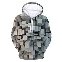 Mens Hoodies Graphic 3D Sweater Vortex Print Long Sleeve Hoodie Men's Sportswear Trendy Hoodie