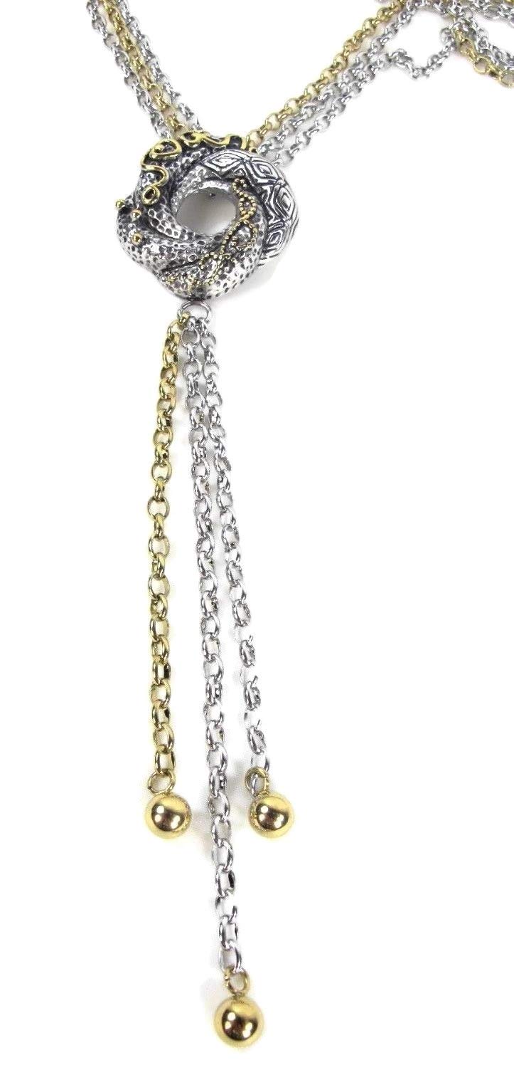 Everlon Diamond Knot Necklace in Sterling Silver | Kranich's Inc
