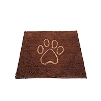 Dog Gone Smart Dirty Dog Microfiber Paw Doormat - Muddy Mats For Dogs - Super Absorbent Dog Mat Keeps Paws & Floors Clean - Machine Washable Pet Door Rugs with Non-Slip Backing | Large Mocha