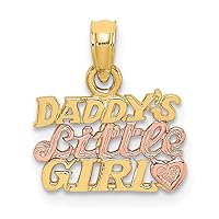 14k Two-tone Gold Daddy's Little Girl Pendant