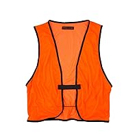Lightweight Mesh Blaze Orange Hunting Safety Vest - Ultralightweight & Breathable, Visible Day & Night