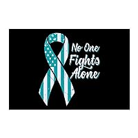 Cervical Cancer Awareness Flag Aesthetic Posters Wall Pictures Self Stickers Vintage Classic Trendy Prints Decor Horizontal for Room Bedroom Home
