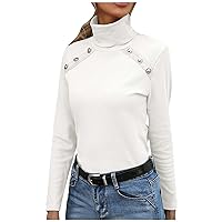 High Neck Knit Tops Women Slim Fit Long Sleeve Pullover Plain Shirts Dressy Casual Work Blouse Turtleneck Sweater