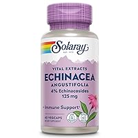 SOLARAY Echinacea Angustifolia Root Extract 125 mg | Healthy Immune & Respiratory Function Support | 60 VegCaps