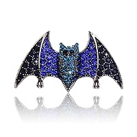 Amosfun Halloween Brooch Bat Shape Brooch Rhinestone Breastpin Demon Brooch Bat Brooch Pins Jewelry Gift Halloween Accessories for Women Girls Ladies