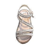 Summer Girls' Sandals Korean Edition Little Girls' Pearl Open Toe Princess Shoes Little Medium And Bow Sandals