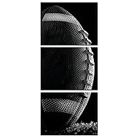 gold mi Black and White Vintage Rugby Posters and Prints Sport Football Canvas Painting for Men's Room Wall Decor Frame to Hang 16x24inchx3, 16 x 24 in x 3