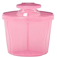Baby Formula Dispenser with Snap-On Lid for On-the-Go Feedings,Milk Powder Dispenser for Traveling with Infant,Pink