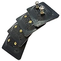 NorthShore 2 Hole Surface Mount Foot Strap Insert Screw Plates for Kiteboarding, SUP, Windsurfing Bindings Deck Attachments and More