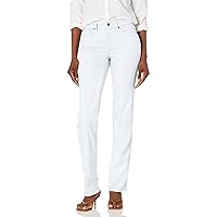 NYDJ Women's Misses Marilyn Straight Denim Jeans, Straight Leg, Optic White, 10