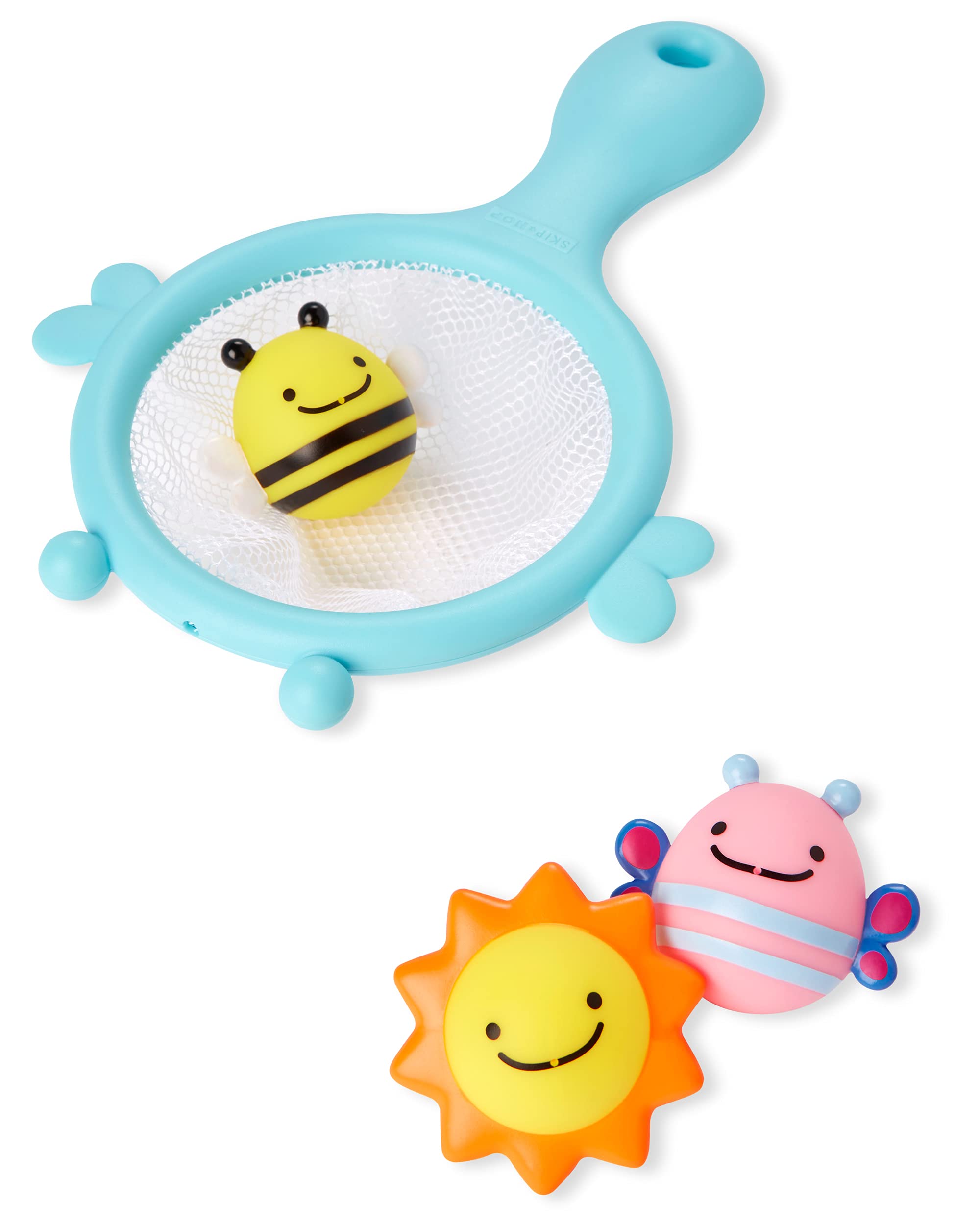 Skip Hop Bath Toy Gift Set  for Toddler: Submarine Monkey, Scoop & Catch Squirties, Stack and Pour Buckets, Fishin' Fox Toy