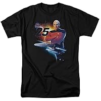 Star Trek TV Series 25 Jean Luc Picard Adult T-Shirt Tee Black