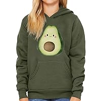 Cute Avocado Kids' Sponge Fleece Hoodie - Fruit Kids' Hoodie - Cartoon Hoodie for Kids