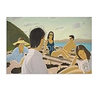 Alex Katz, Famous American Artist, Simple Style Character Art Poster (3) Canvas Poster Wall Art Decor Print Picture Paintings for Living Room Bedroom Decoration Unframe-style 24x16inch(60x40cm)