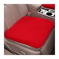 2Pack Car Front Seat Cushion, Soft Warm Faux Rabbit Fur Winter Auto Seat Cover, Fluffy Plush Vehicle Seat Protector Pad with Non-Slip Backing, Car Accessories for Home and Office Chair (Red)