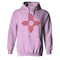 VICES AND VIRTUES New Mexico Zia Sun Symbol Vintage State Flag Hoodie