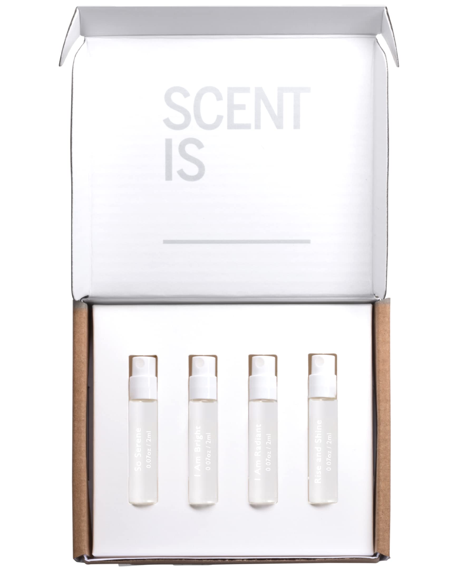 SCENT BEAUTY Scent-Organix Discovery Sampler Kit - Natural, Non-Toxic Eau de Toilette - Perfume Sampler Set for Women and Men - 4 Bottles, 0.07 Fl Oz Each