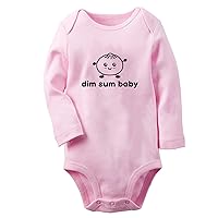 Dim Sum Baby Adorable Dimsum Bao Dumpling Funny Romper, Newborn Baby Bodysuits, Infant Jumpsuit, 0-24M Kids Long Outfits