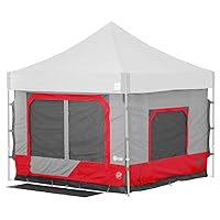E-Z UP Camping Cube 6.4, Converts 10' Straight Leg Canopy into Camping Tent, Punch