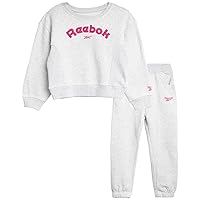 Girls' Sweatsuit - 2 Piece Performance Fleece Sweatshirt and Jogger Sweatpants - Active Set for Toddlers/Girls, 2T-6X